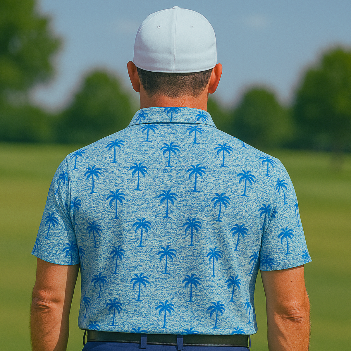 Sligo Men's Coastal Breeze Palm Polo T-shirt (Indian Size)