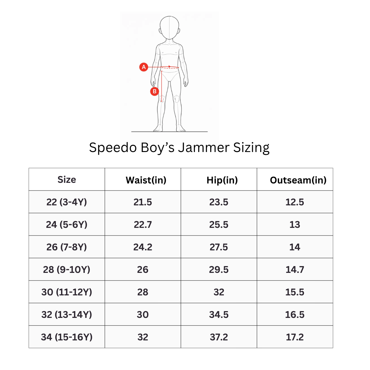 Speedo Boy's Endurance+ Essential V-Cut Jammer