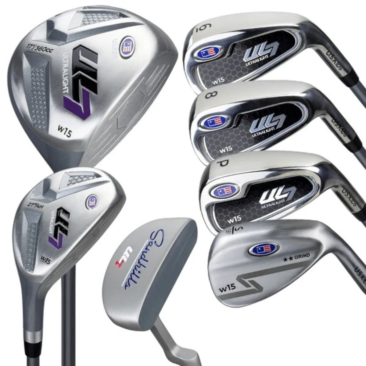 U.S. Kids Golf UL7 54" All Graphite Set with Steel Putter (7-Club)