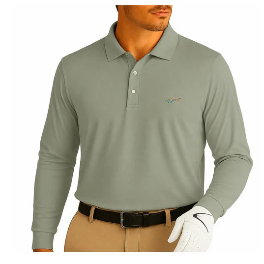 Greg Norman long sleeve golf polo shirt – alternate product image