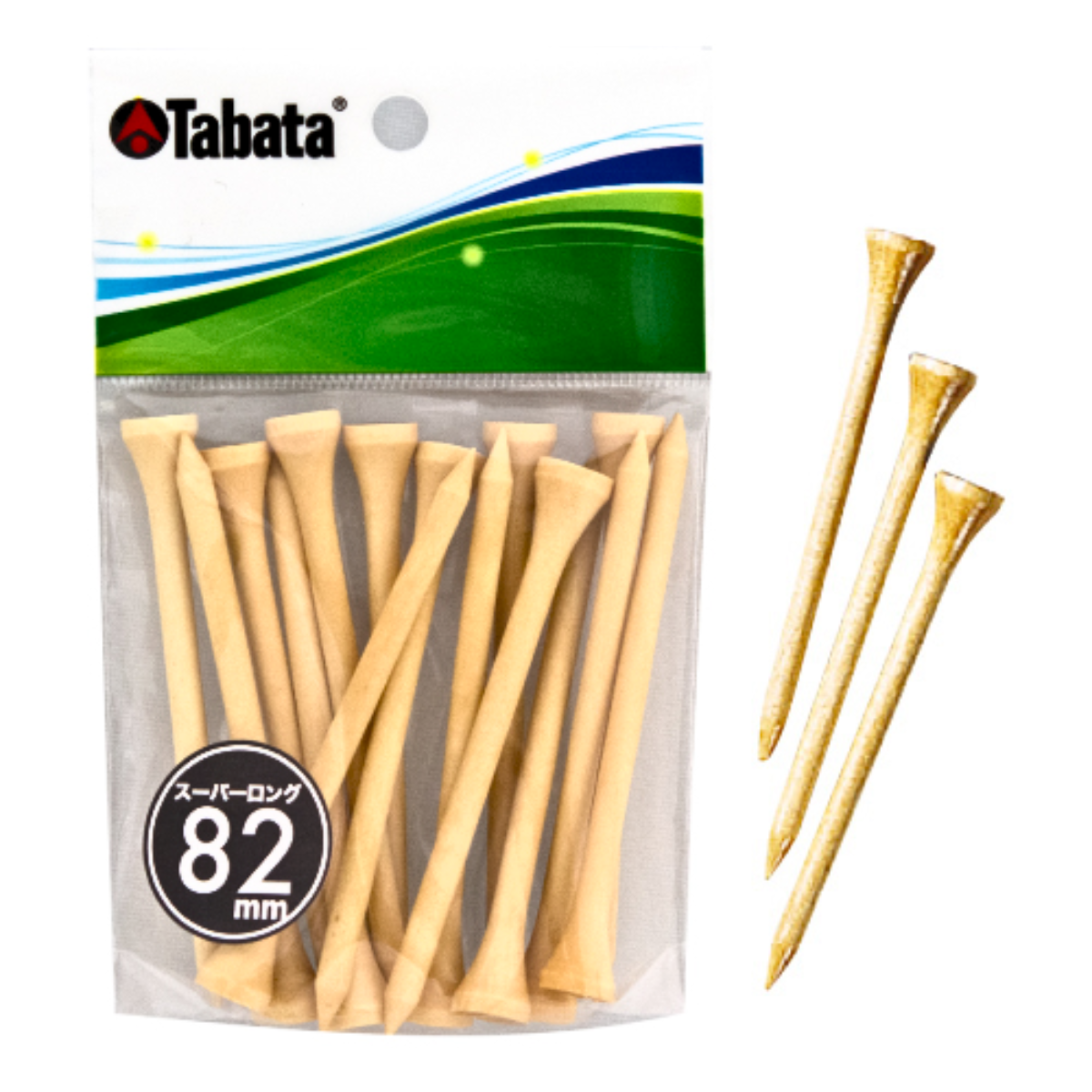 Tabata Wood Tee 82mm Super Long (Pack of 15 Pcs)