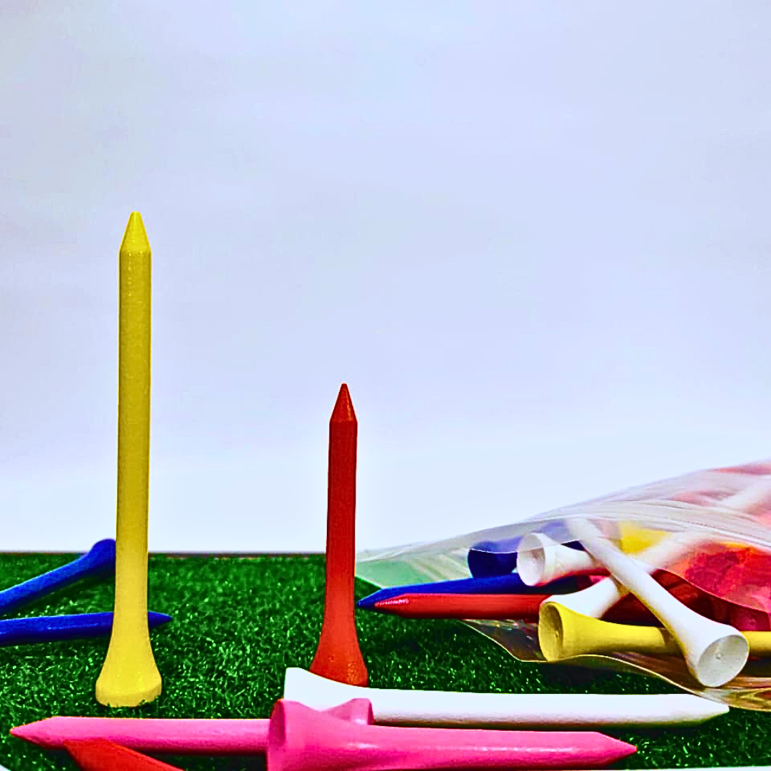 GolfBasic Mixed Wooden Tees (Pack of 100 Pcs)