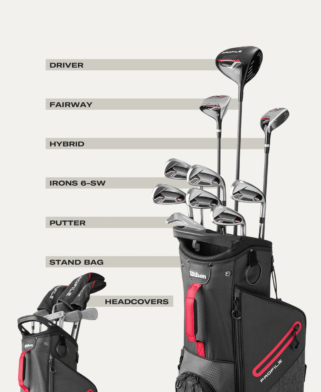 Wilson Profile Graphite Complete Golf Set for Men