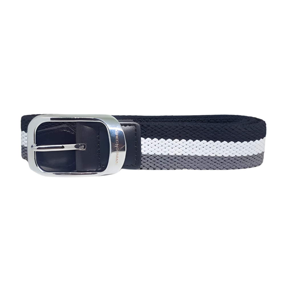 Premium golf belt with Greg Norman shark logo, designed for comfort and durability