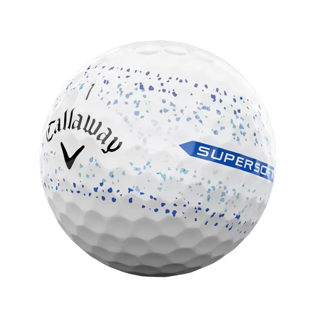 Supersoft Splatter 360 Blue Golf Balls