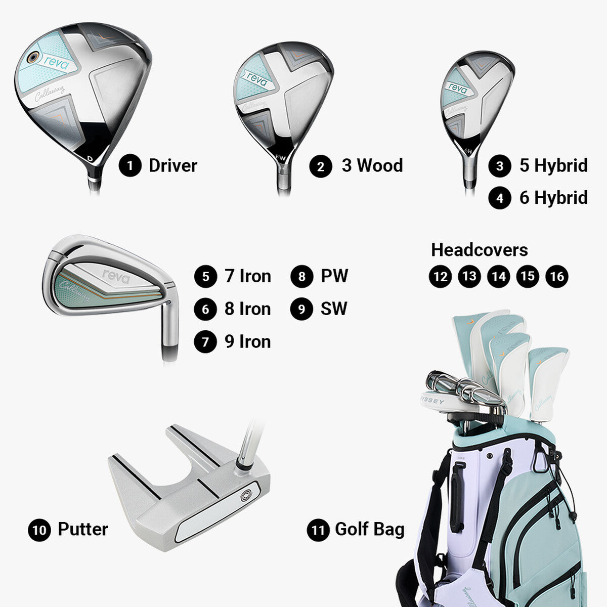 Callaway Women's REVA 11-Piece Package Set - Right Hand