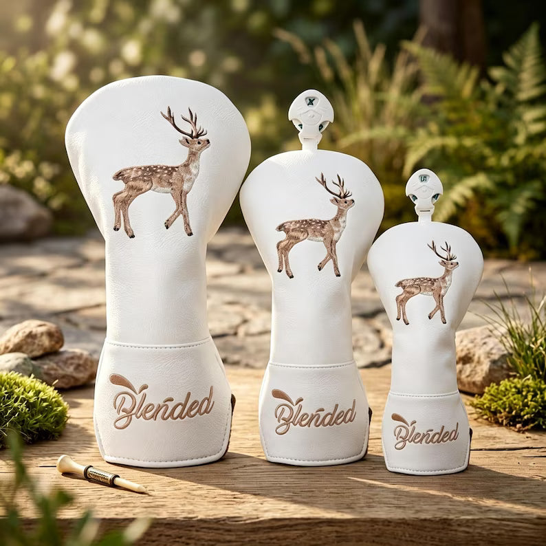 GolfBasic Lucky Deer Embroidery Golf Headcover Set