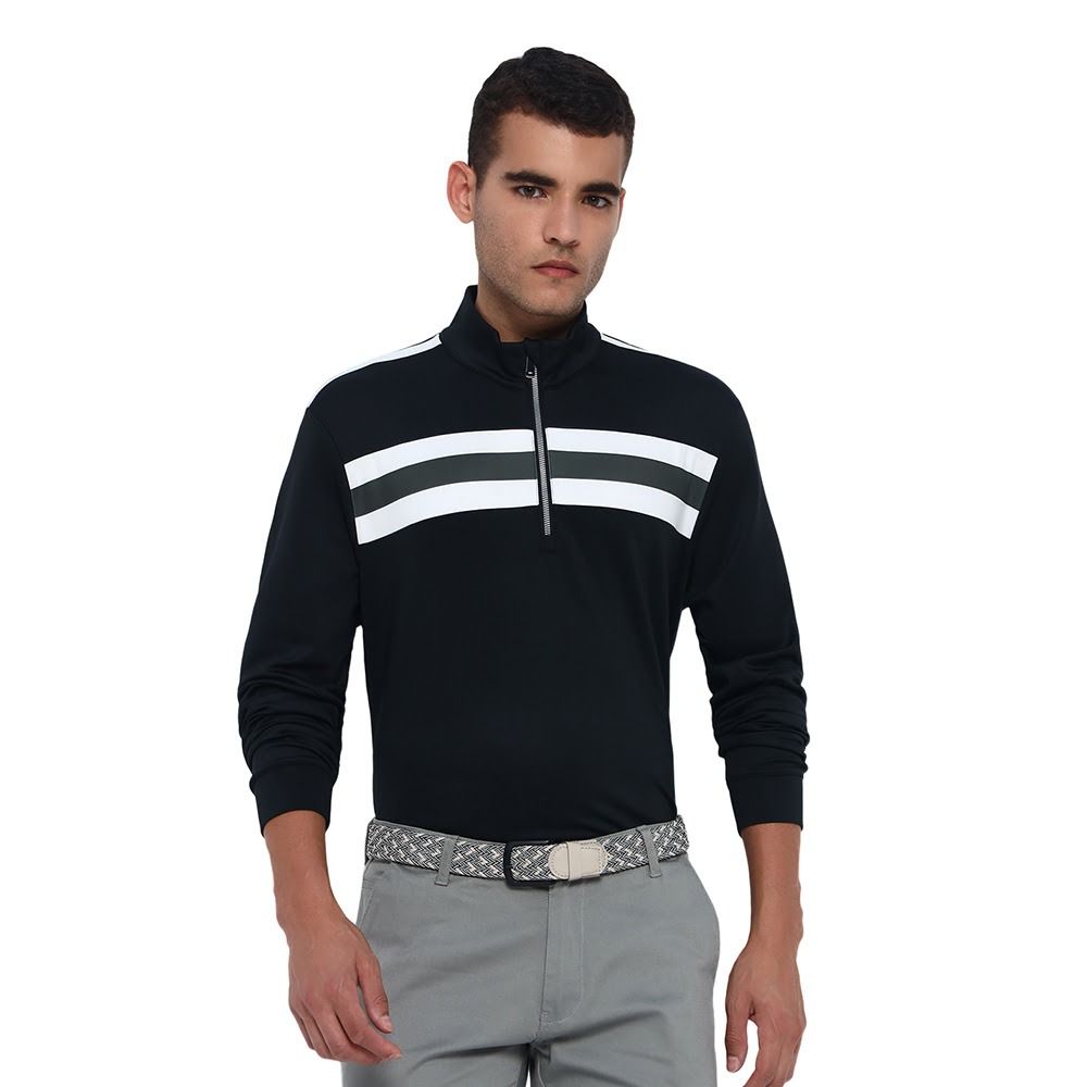 Jack Nicklaus Men's Angled Stripe 1/4 Zip Pullover Golf T-Shirt