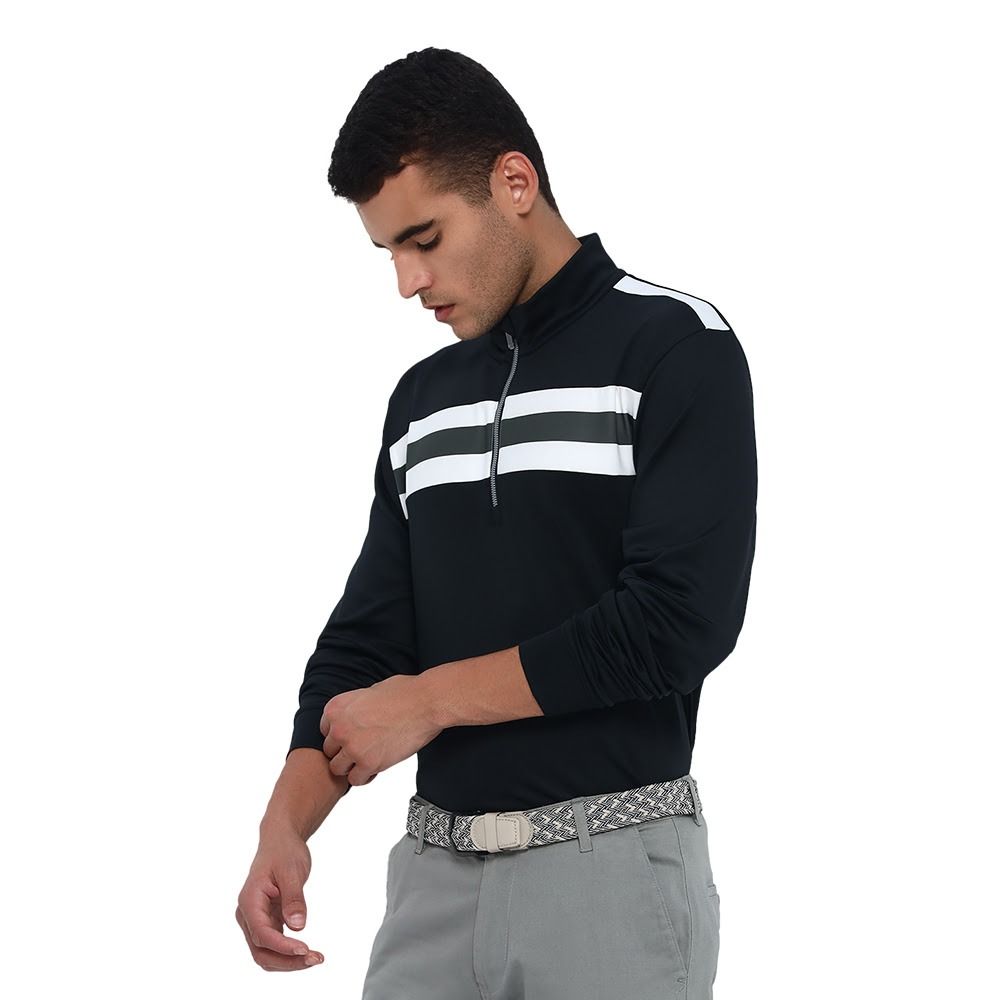 Jack Nicklaus Men's Angled Stripe 1/4 Zip Pullover Golf T-Shirt