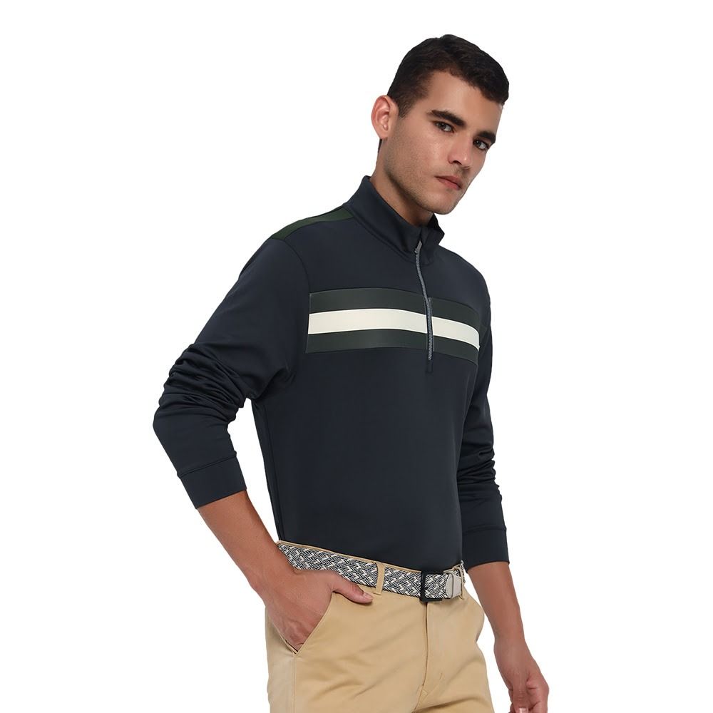 Jack Nicklaus Men's Angled Stripe 1/4 Zip Pullover Golf T-Shirt