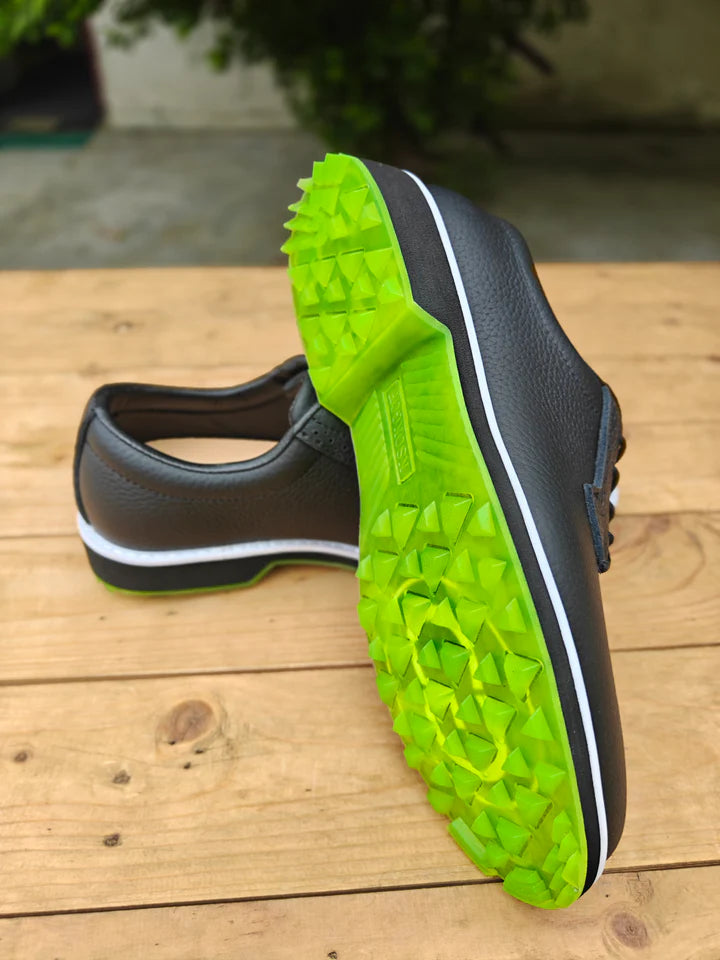 KSOKGOF Mens Lightweight Leather Spikeless Golf Shoes