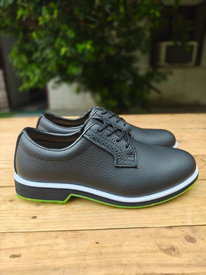 KSOKGOF Mens Lightweight Leather Spikeless Golf Shoes