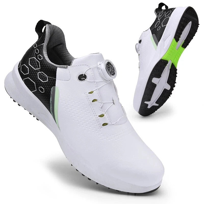 KSOKGOF Mens Professional Anti Slip Spikeless Golf Shoes