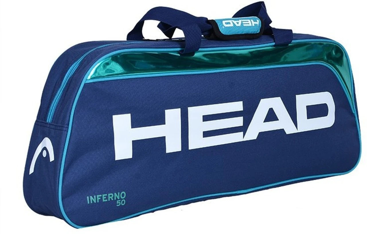 HEAD Inferno 50 Polyester Badminton KIT Bag Navy/Sea Green
