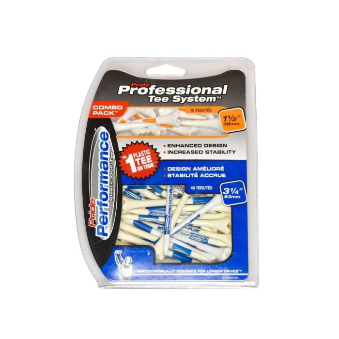 Pride Sports Evolution Tees Combo 83/38 MM  Golf Tees (PACK OFF 50 PCS )