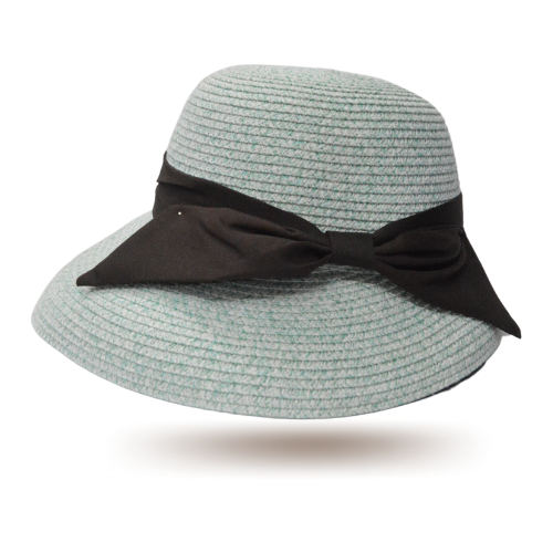 GolfBasic Ladies Bucket Hat With Bow (Green)