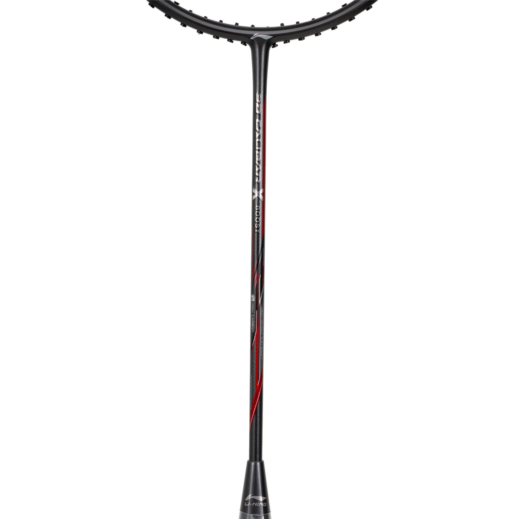 Li-Ning 3D Caliber X Boost UnStrung Badminton Racket (Dark Grey/Red)