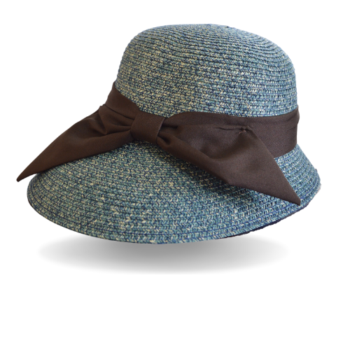 GolfBasic Ladies Bucket Hat With Brown Bow