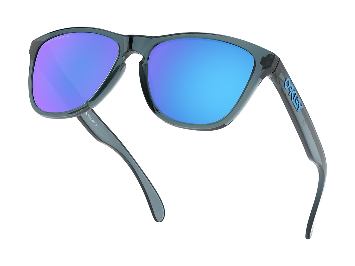 Oakley 0OO9013 FrogSkins Crystal Black Prizm Sapphr Irid Polar Sunglasses