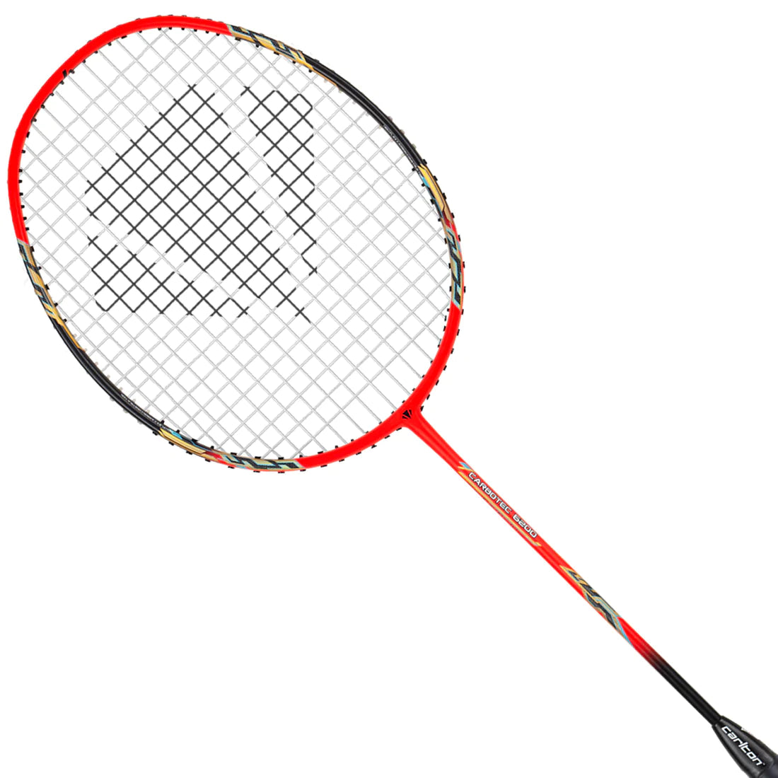 Carlton Carbotec 6200 Strung Badminton Racket - Red/Black