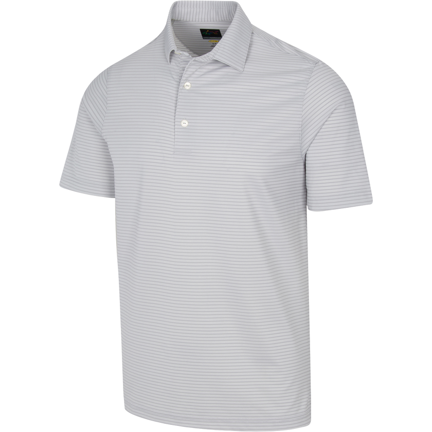 Greg Norman Men's Freedom Micro Pique Classic Stripe Polo T-Shirt