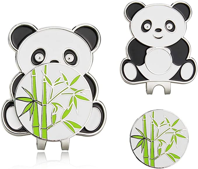 GolfBasic Panda Magnetic Cap Clip & Ball Marker